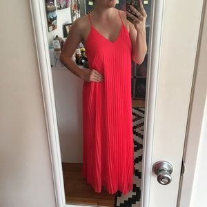 Victoria’s Secret Pink Knife Pleated Maxi Dress